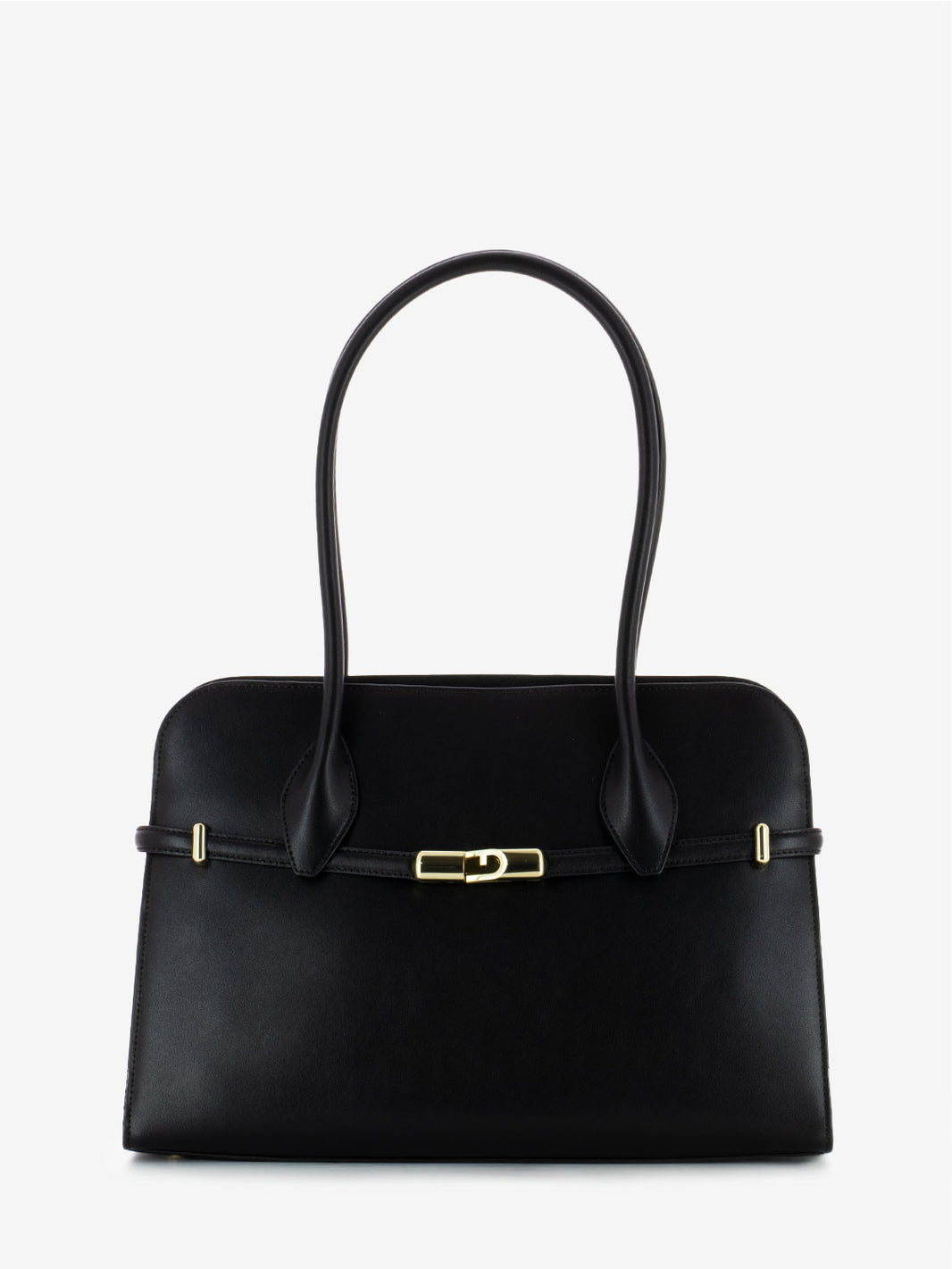 Drop Shoulder Bag L Dome Black