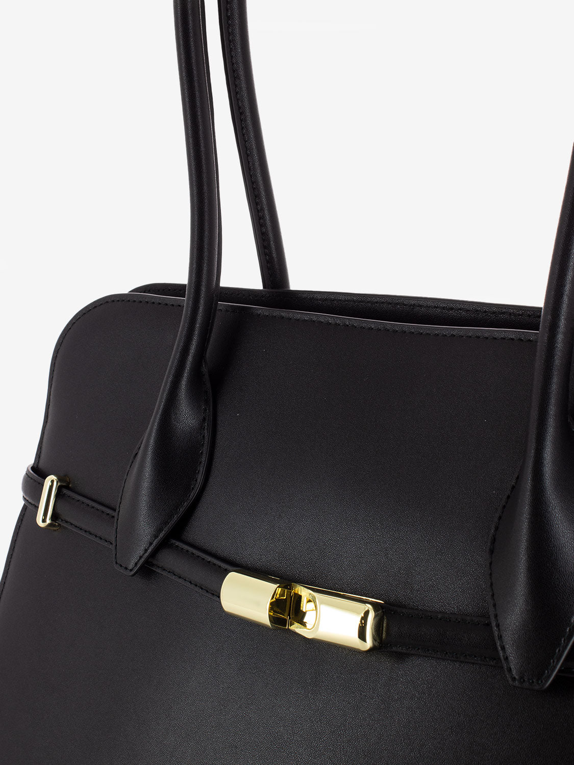 Drop Shoulder Bag L Dome Black