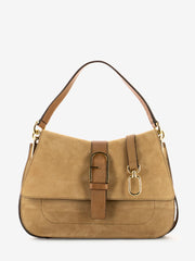 FURLA - Borsa Flow M a mano in suede deserto