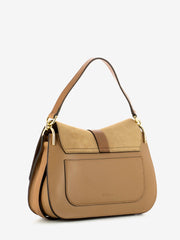 FURLA - Borsa Flow M a mano in suede deserto