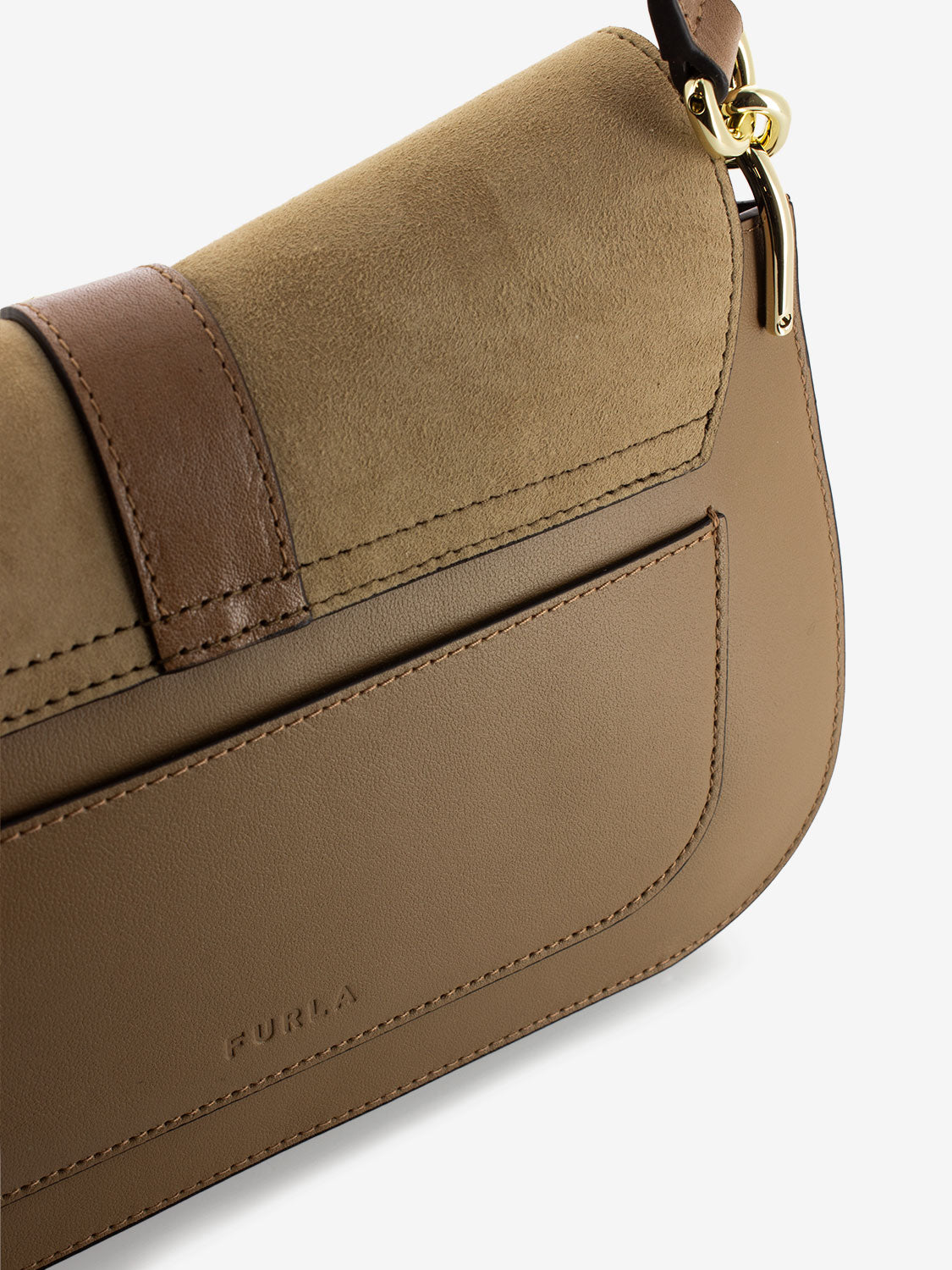 Flow M desert suede handbag