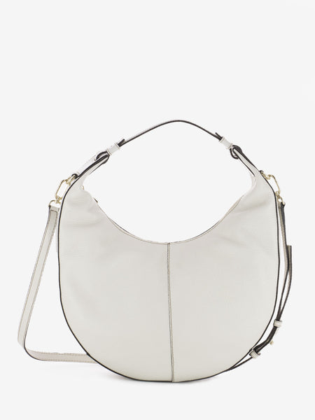 Borsa Hobo in pelle marshmallow