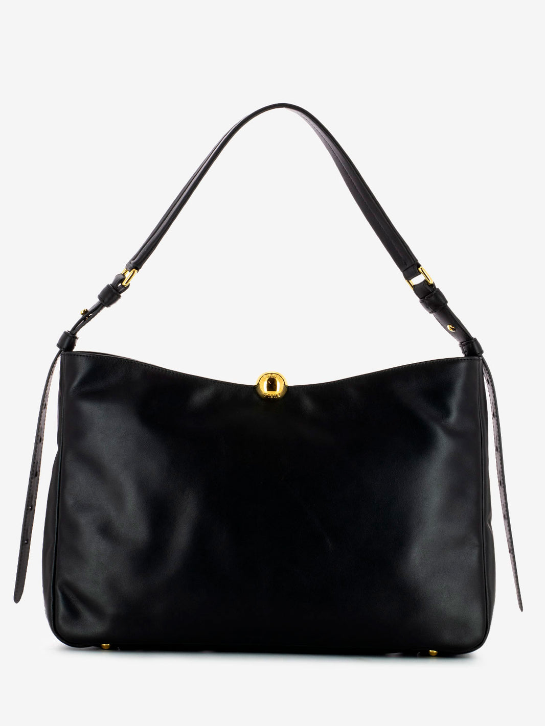 Sfera L shoulder bag in black leather