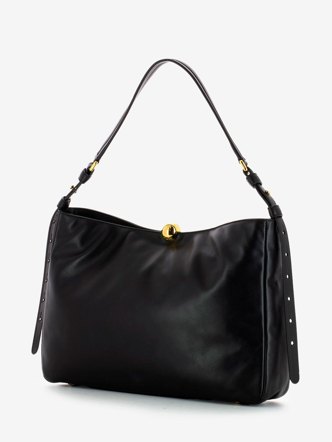 Sfera L shoulder bag in black leather
