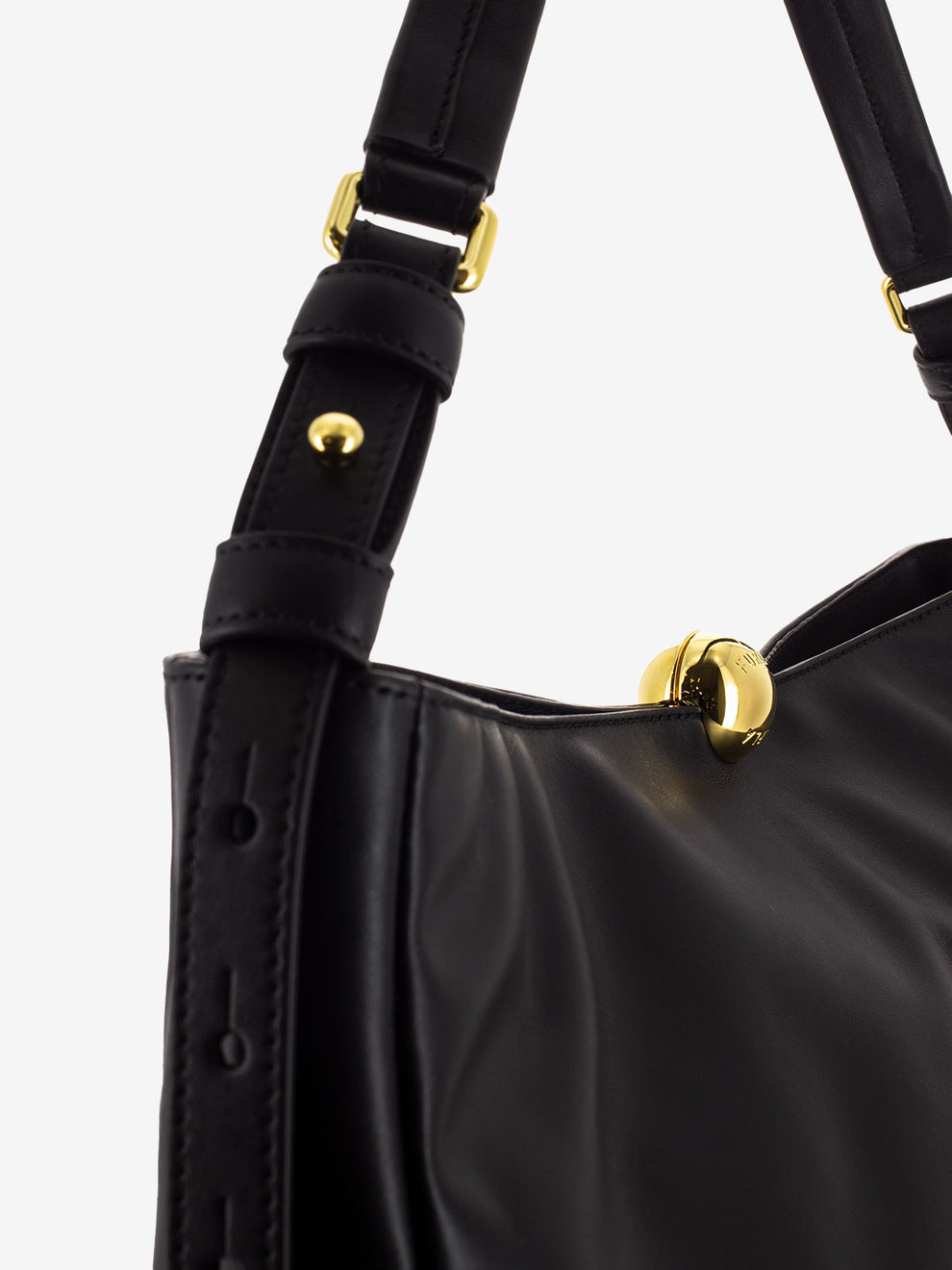 Sfera L shoulder bag in black leather