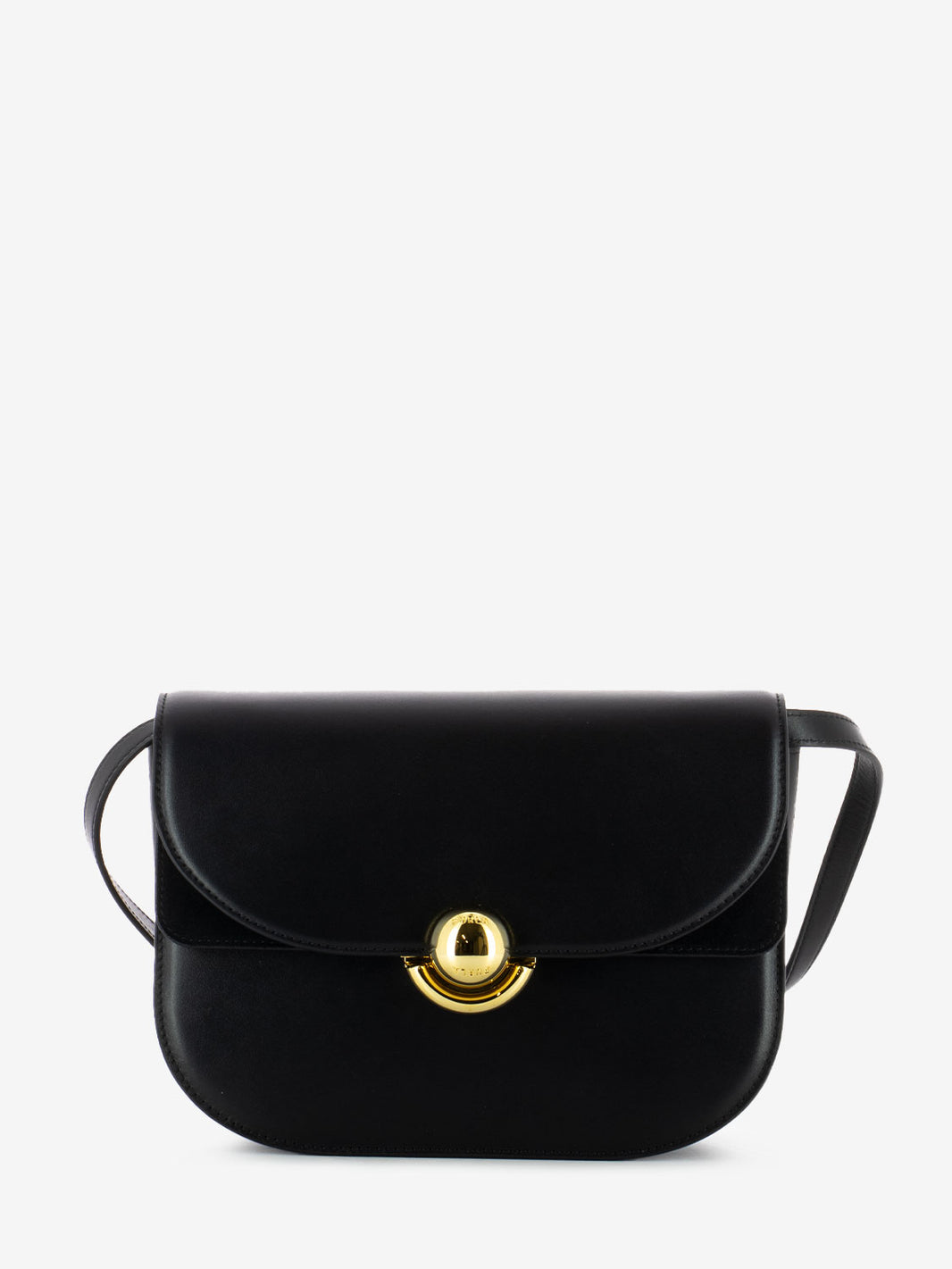 Sfera S shoulder bag in black leather