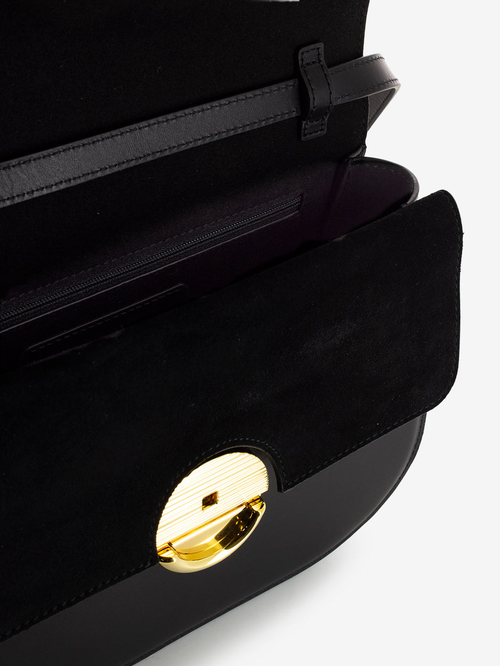 Sfera S shoulder bag in black leather