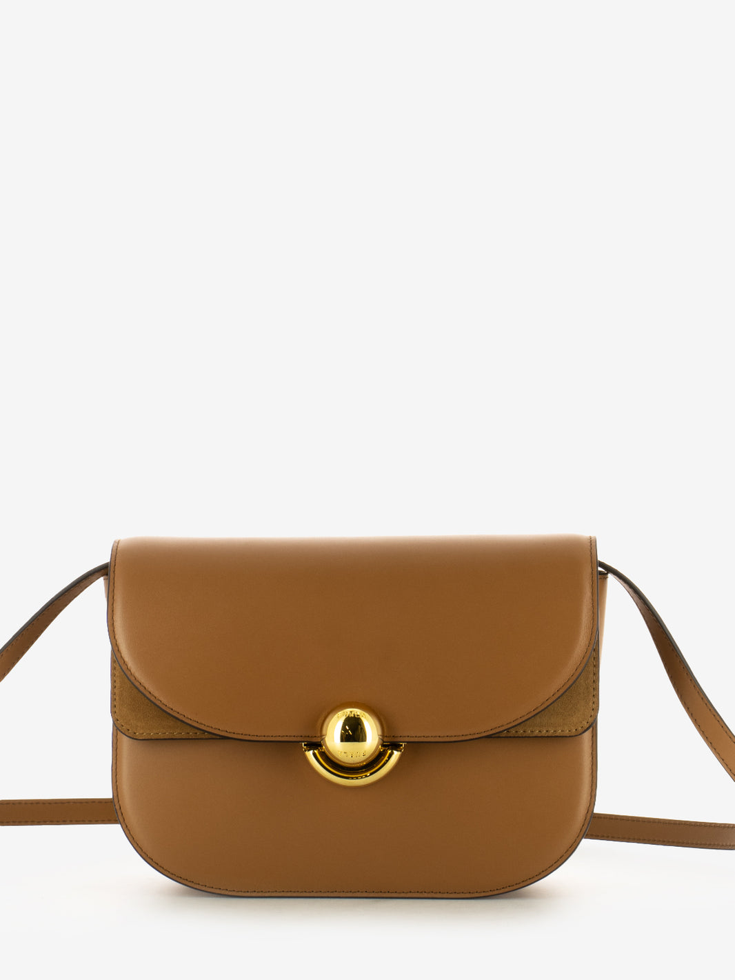 Sfera S crossbody round brandy bag