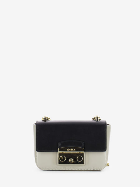 Borsetta Metropolis crossbody mini nero / perla / marmo