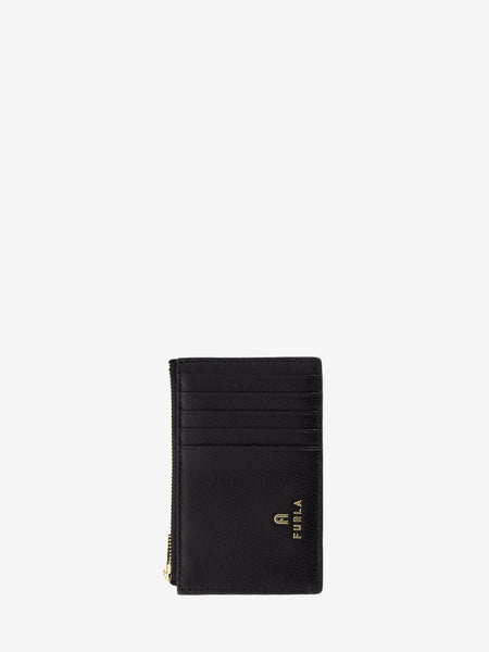 Camelia M zipped card case nero