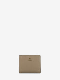 Camelia S compact wallet zip greige