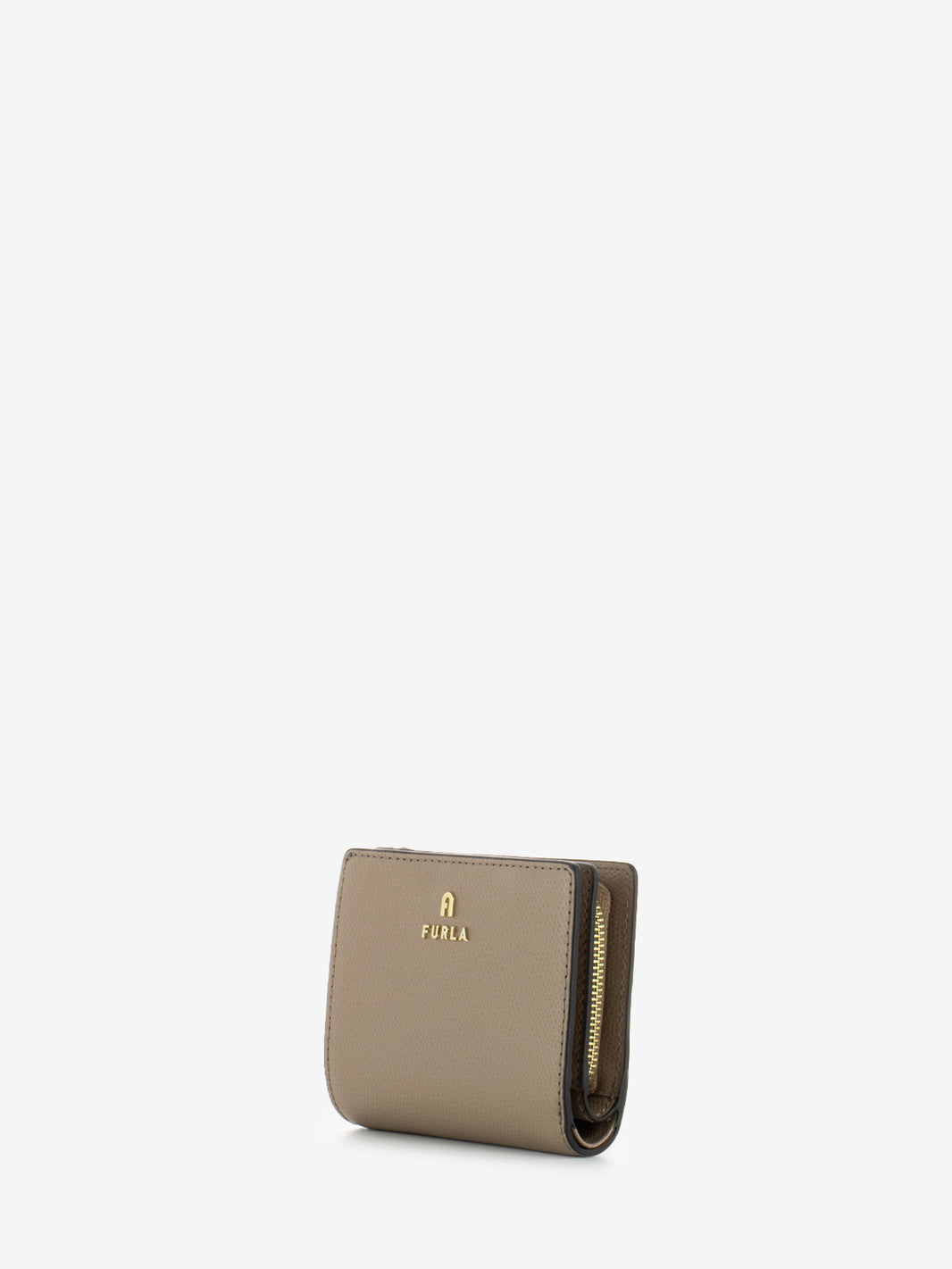Camelia S compact wallet zip greige