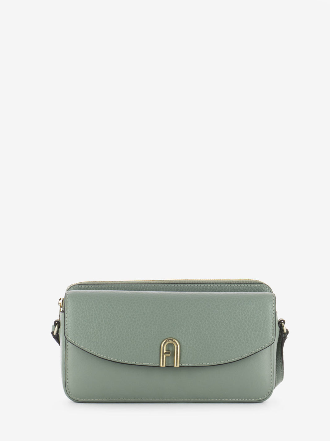 Mini bag in mineral green leather