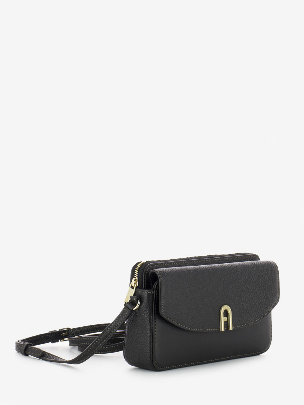Black leather mini bag