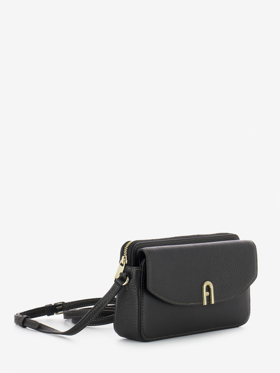 Black leather mini bag