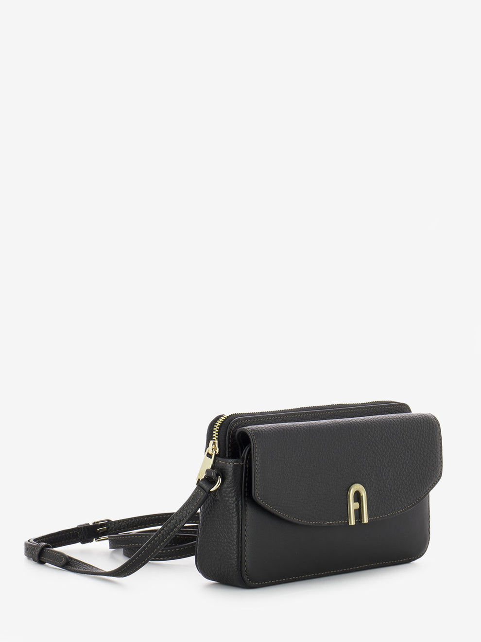Black leather mini bag