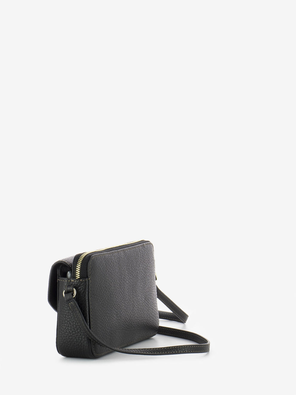 Black leather mini bag