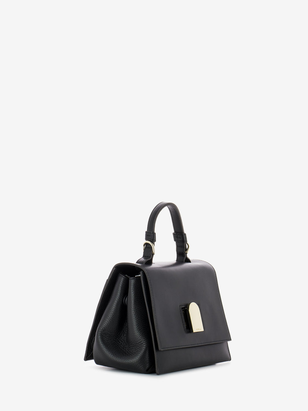 Mini Emma top handle black bag