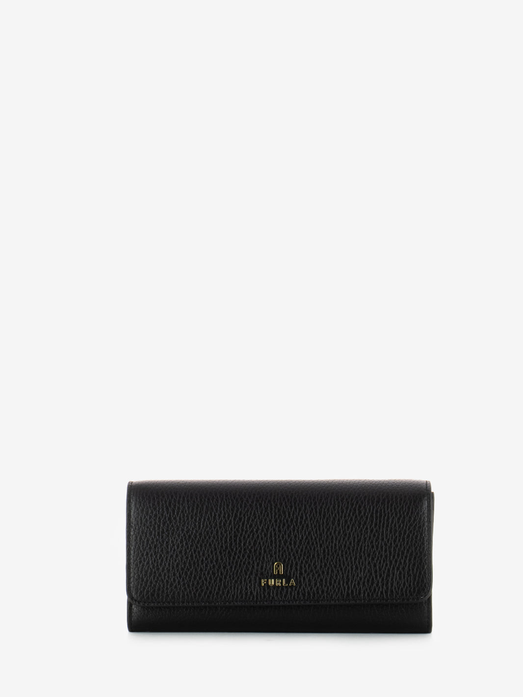 Camelia Continental Wallet in Black Leather