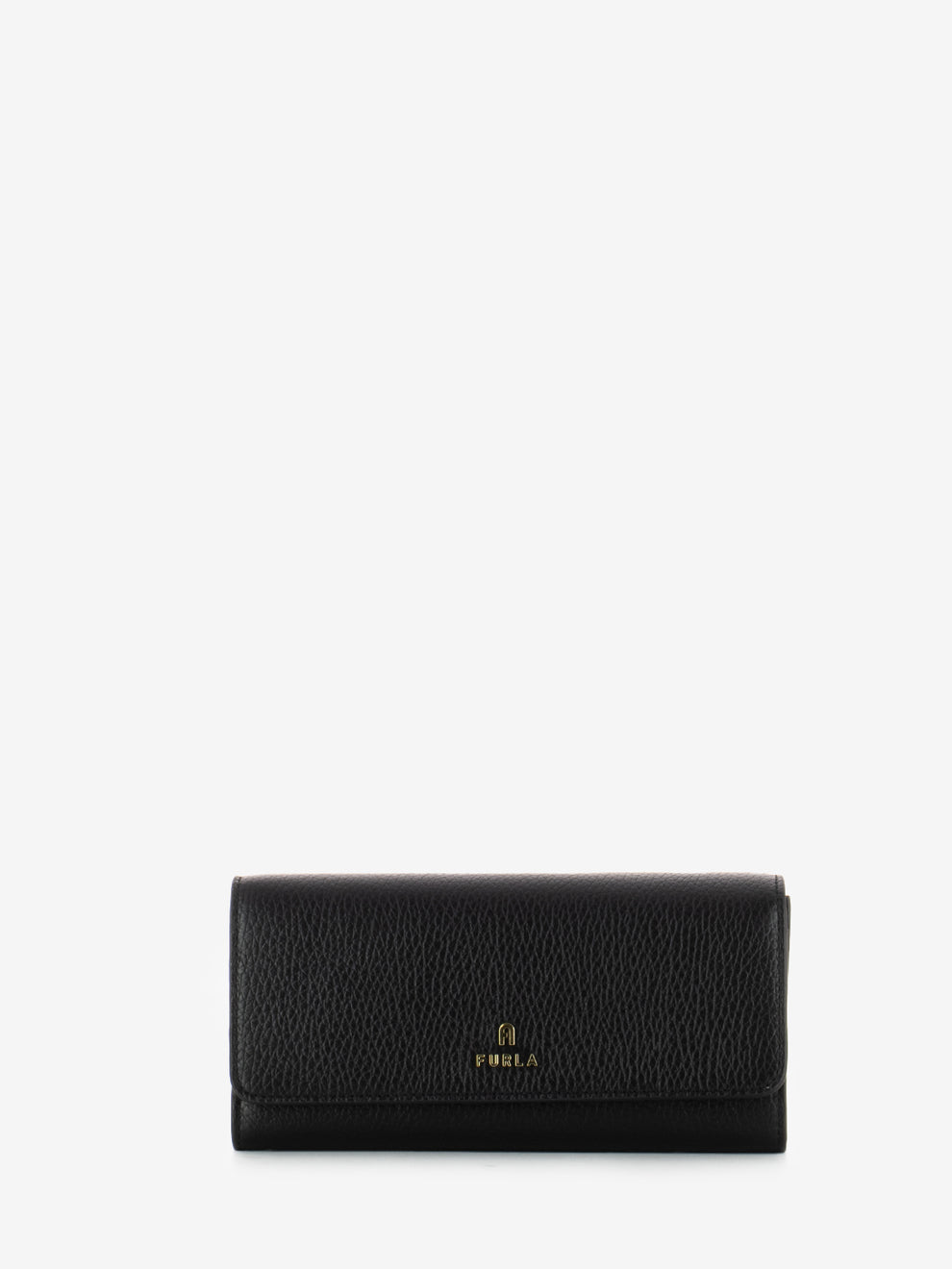 Camelia Continental Wallet in Black Leather