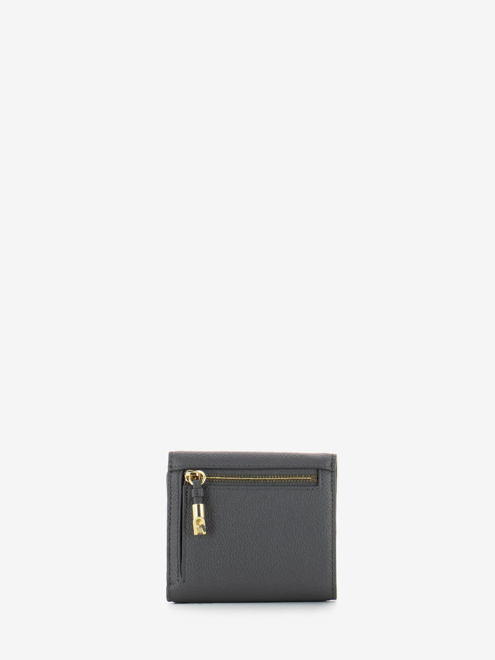 Compact Goccia M Wallet in Grey Leather