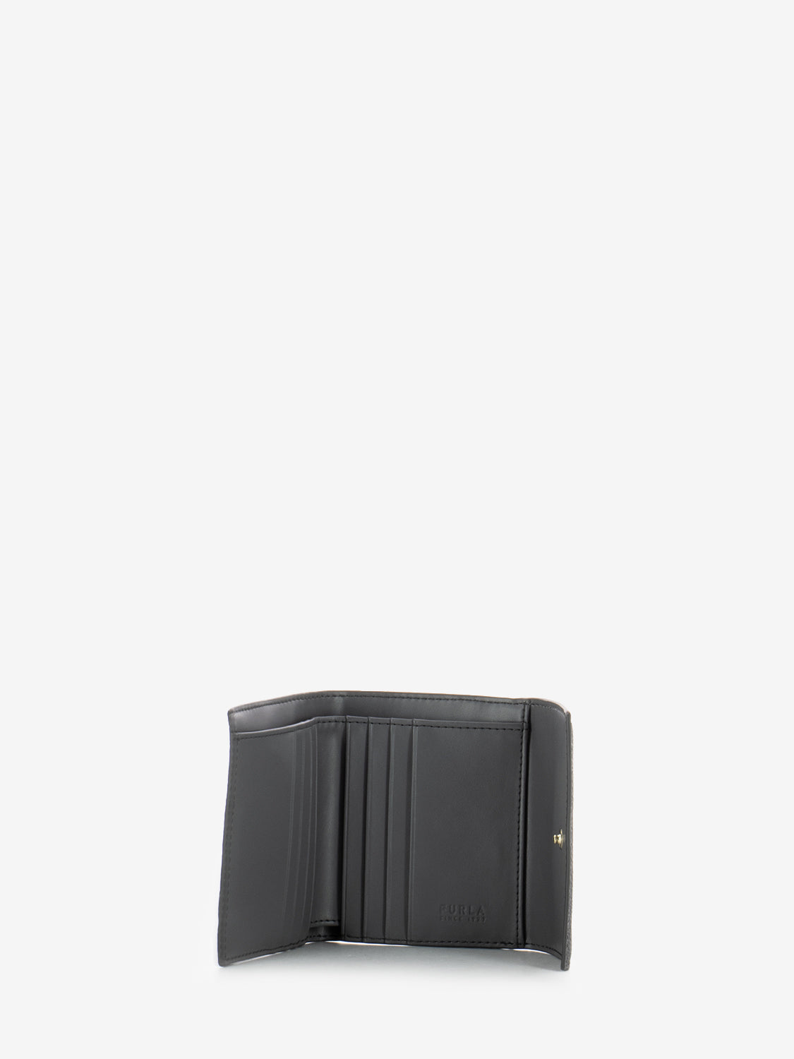 Compact Goccia M Wallet in Grey Leather