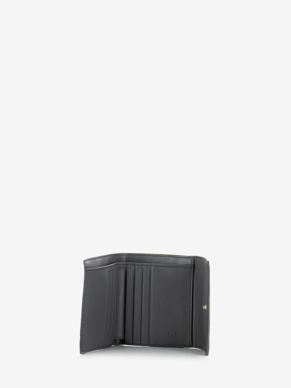Compact Goccia M Wallet in Grey Leather