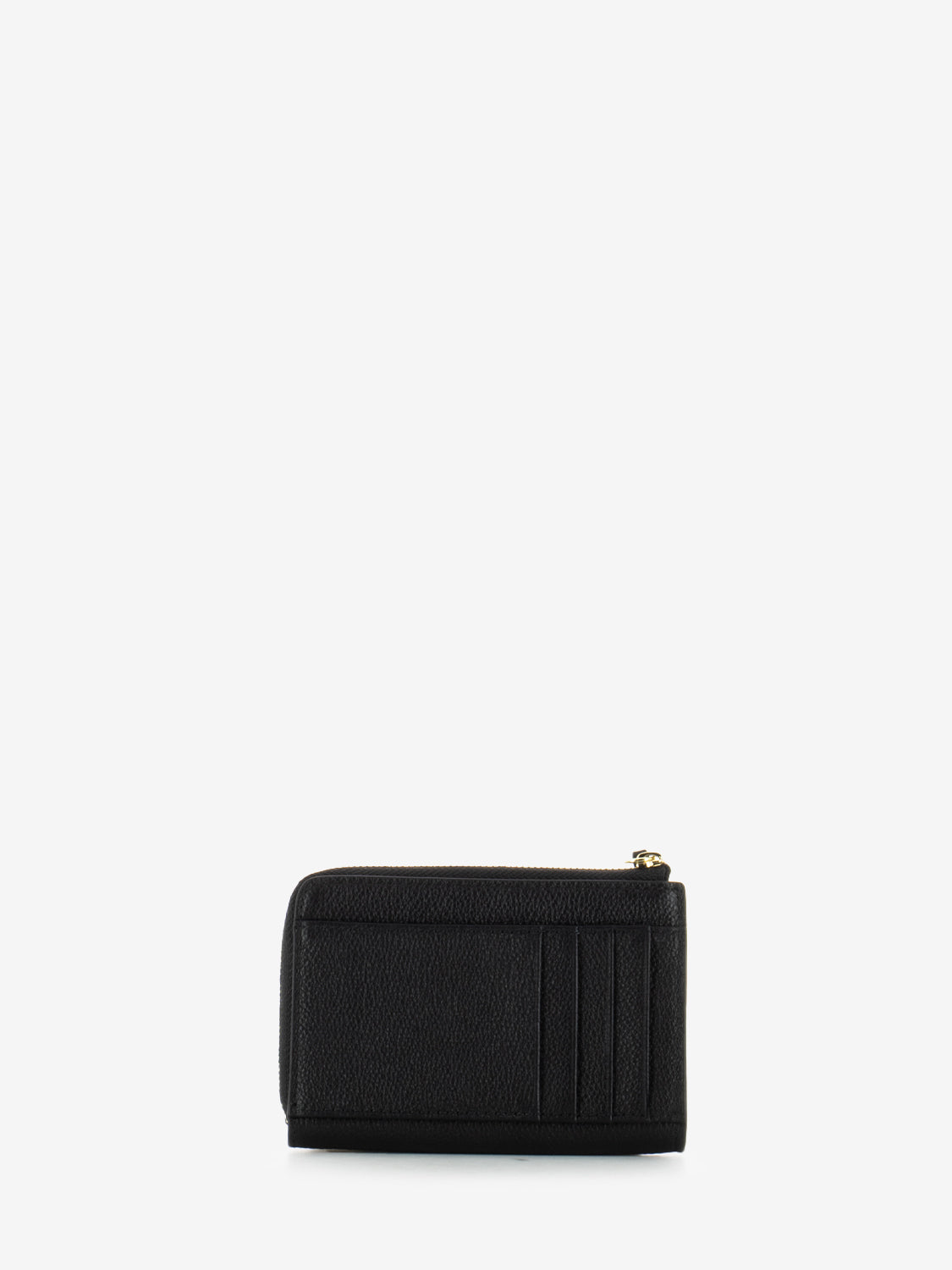 Goccia M black leather coin purse