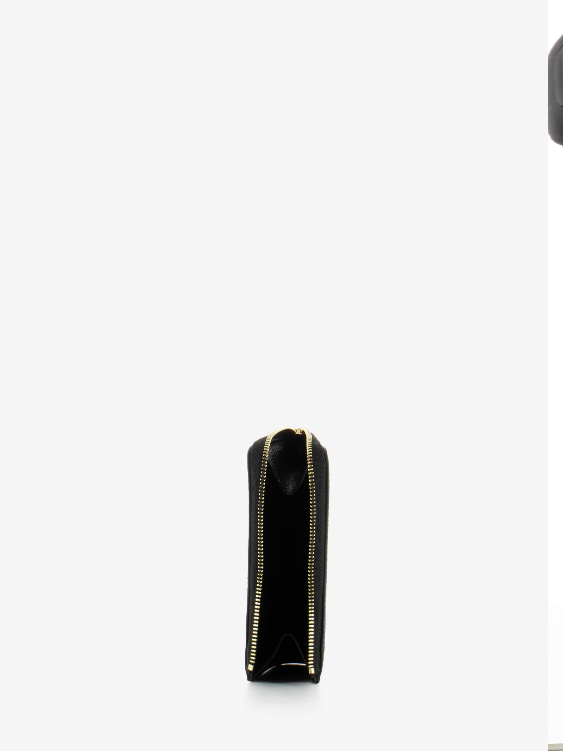 Goccia M black leather coin purse