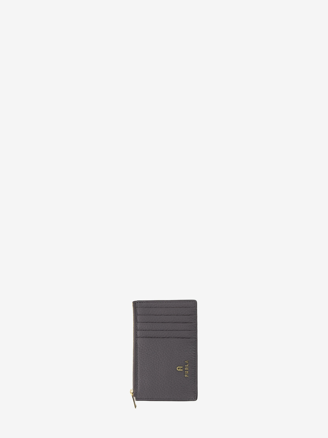 Camelia M card holder in grey leather