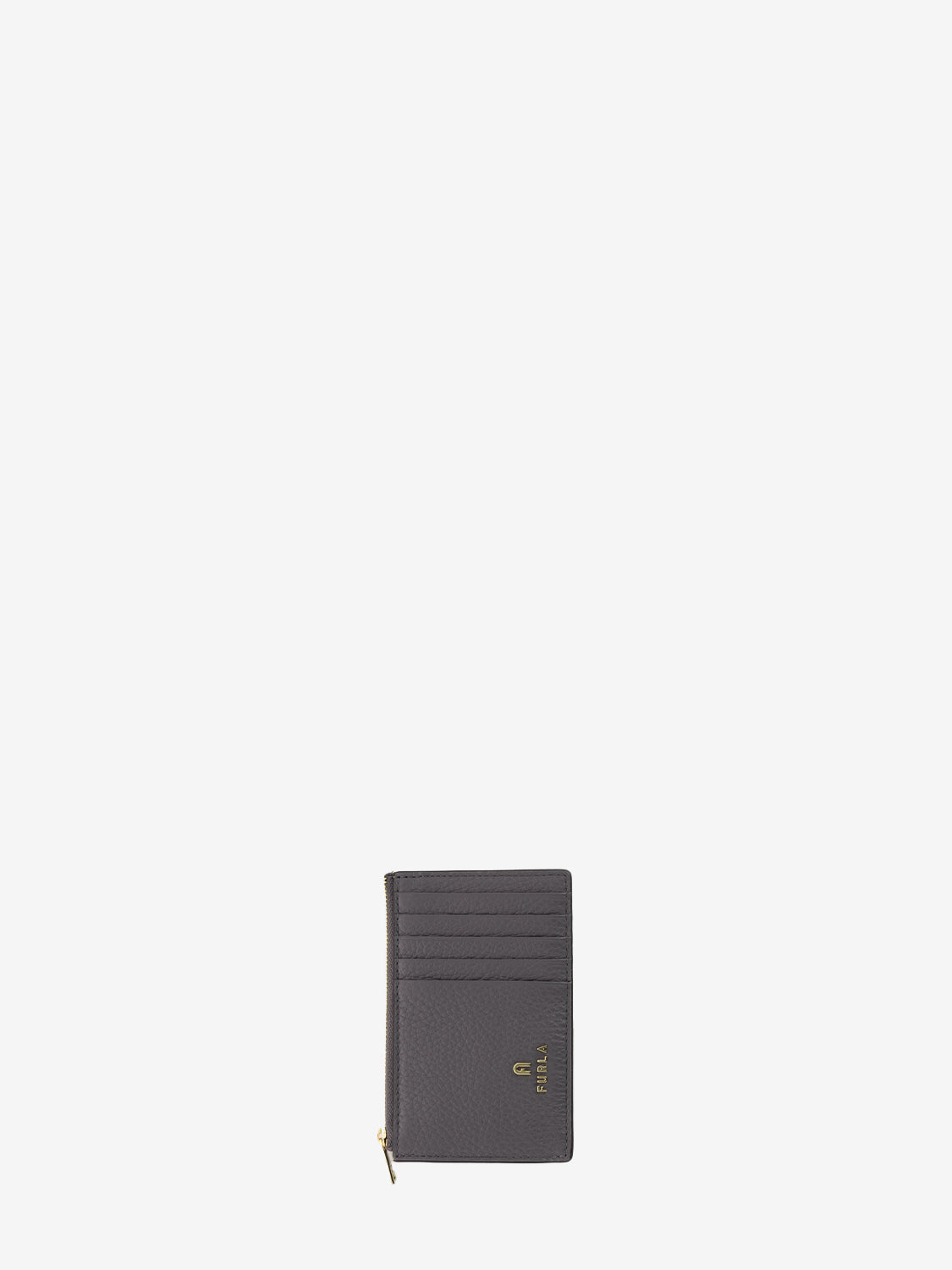 Camelia M card holder in grey leather