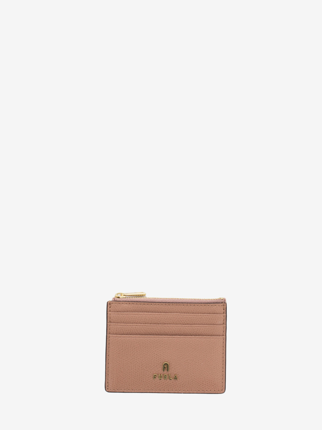 Camelia S card holder in pink leather