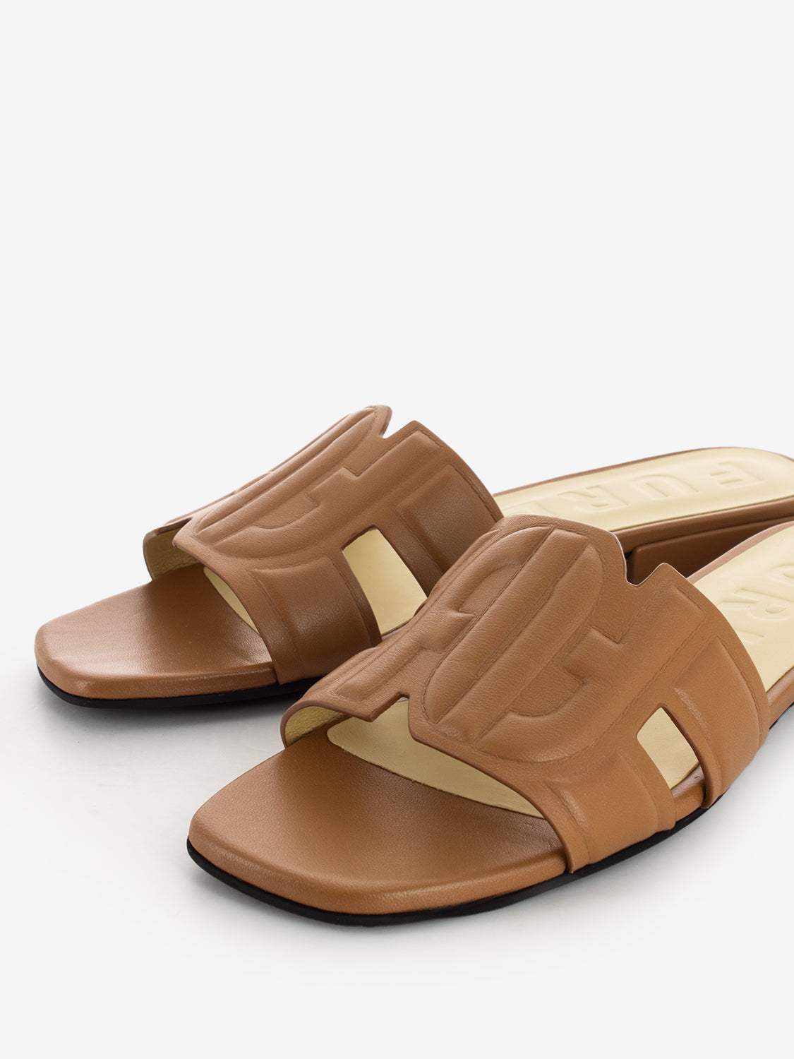 Summer mule nappa brandy