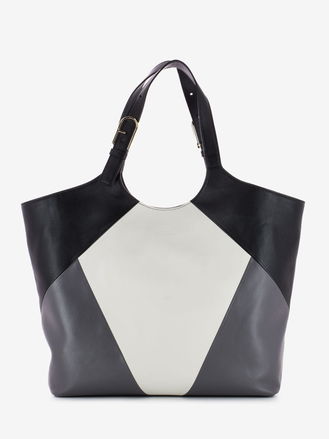 Flow XL tote bag marshmallow / soil / black