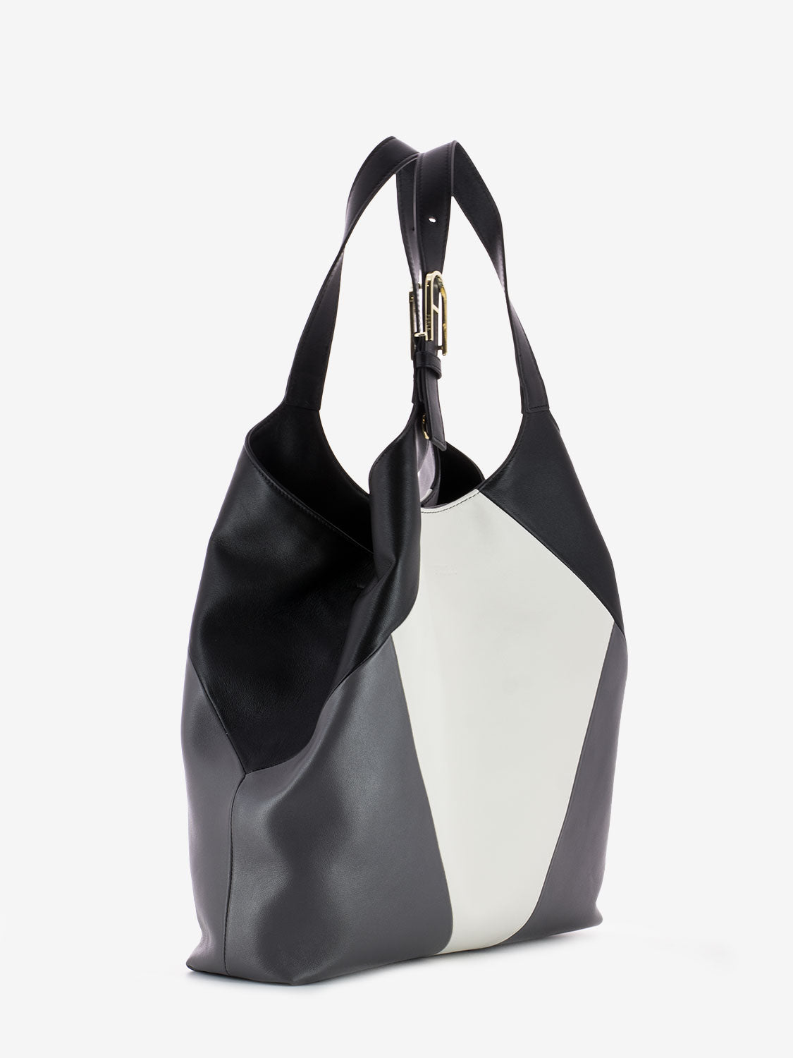 Flow XL tote bag marshmallow / soil / black