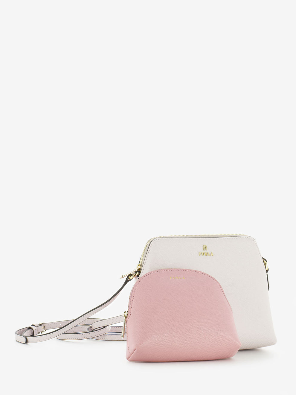 Mini quartz / begonias shoulder strap