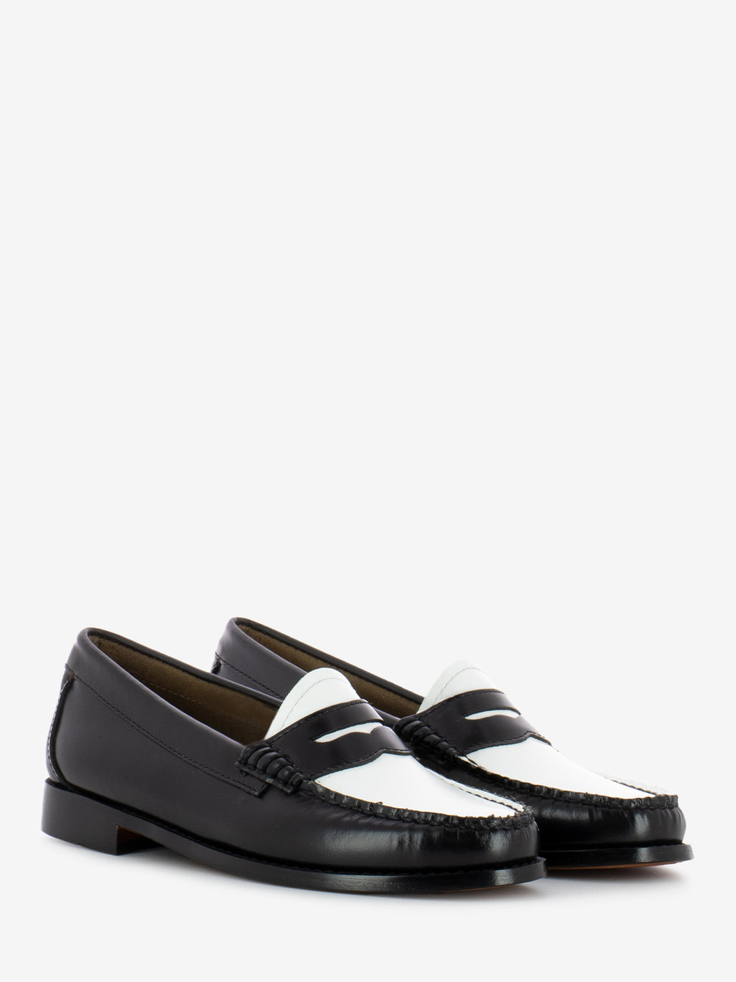 Weejun Penny Moccasins Black/White