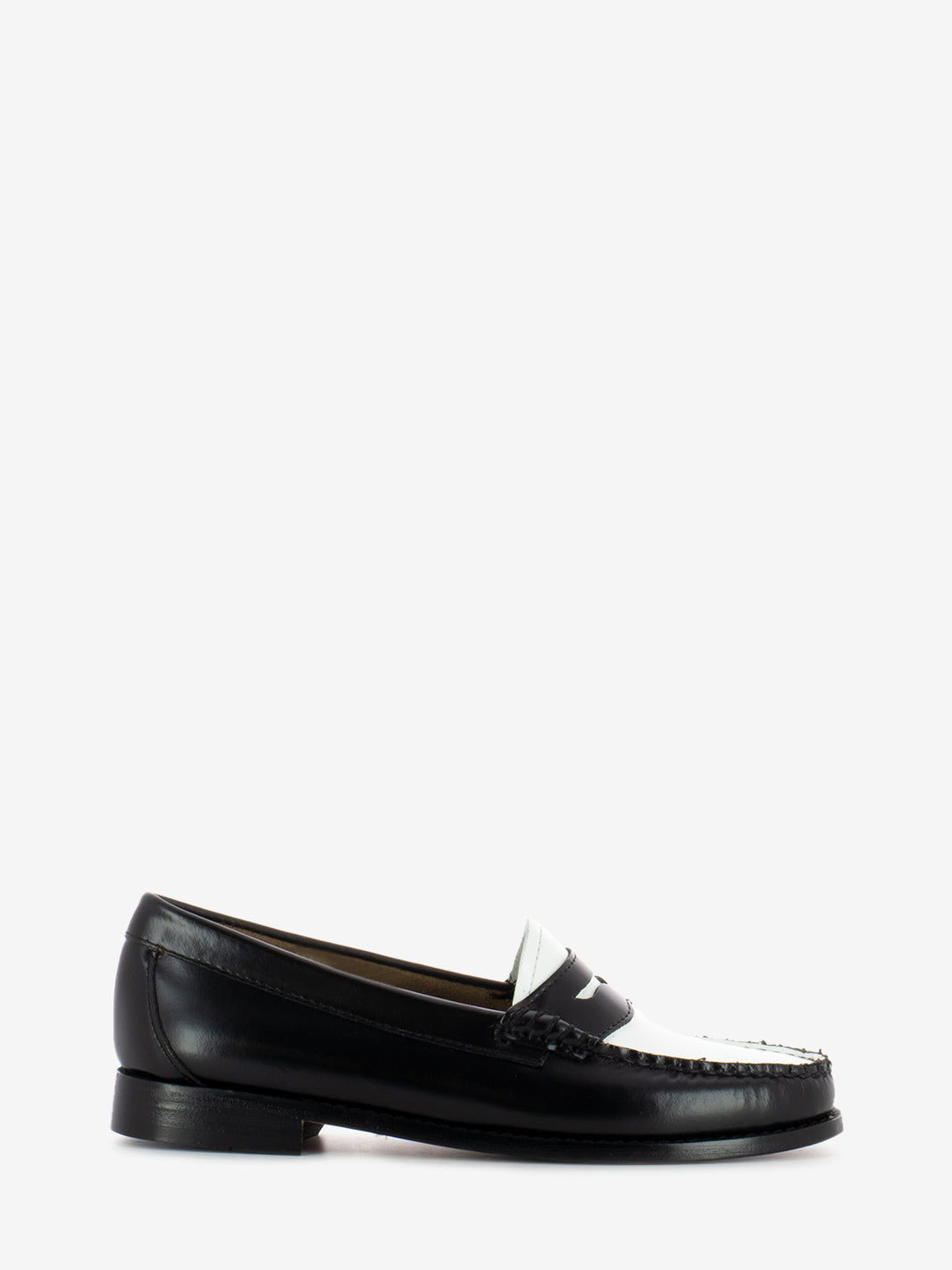 Weejun Penny Moccasins Black/White