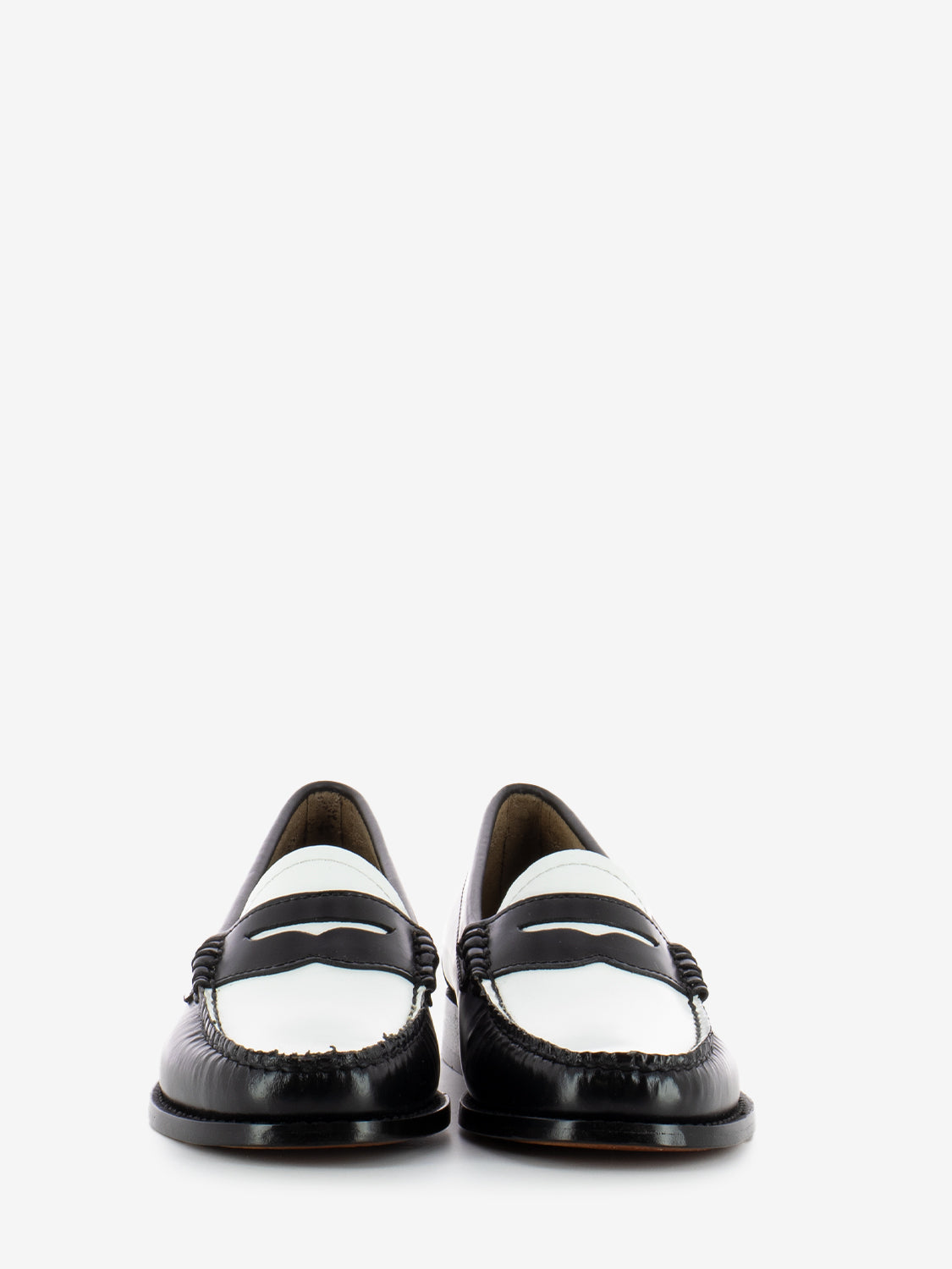 Weejun Penny Moccasins Black/White