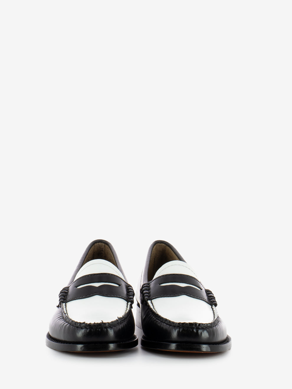 Weejun Penny Moccasins Black/White
