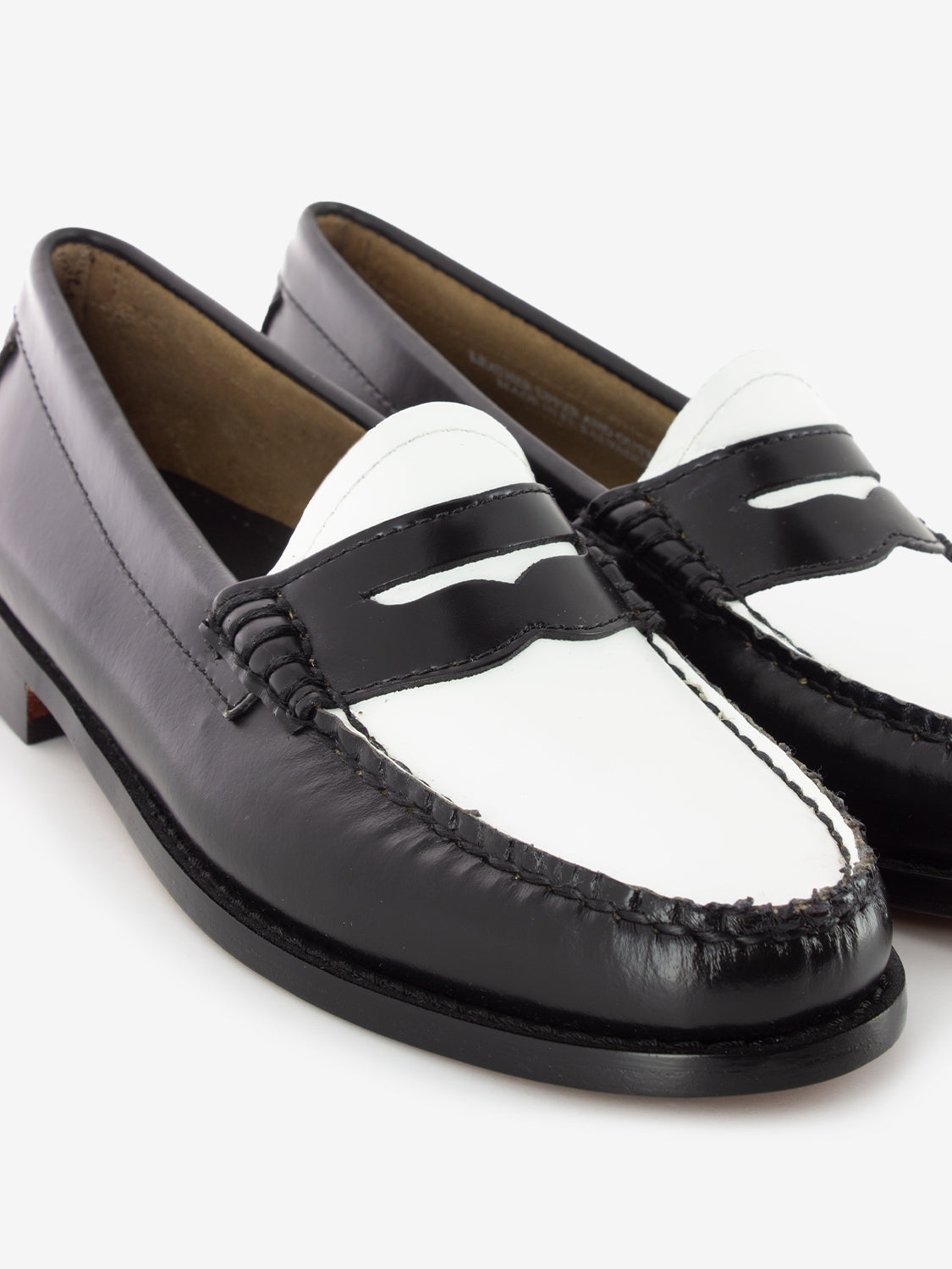 Weejun Penny Moccasins Black/White