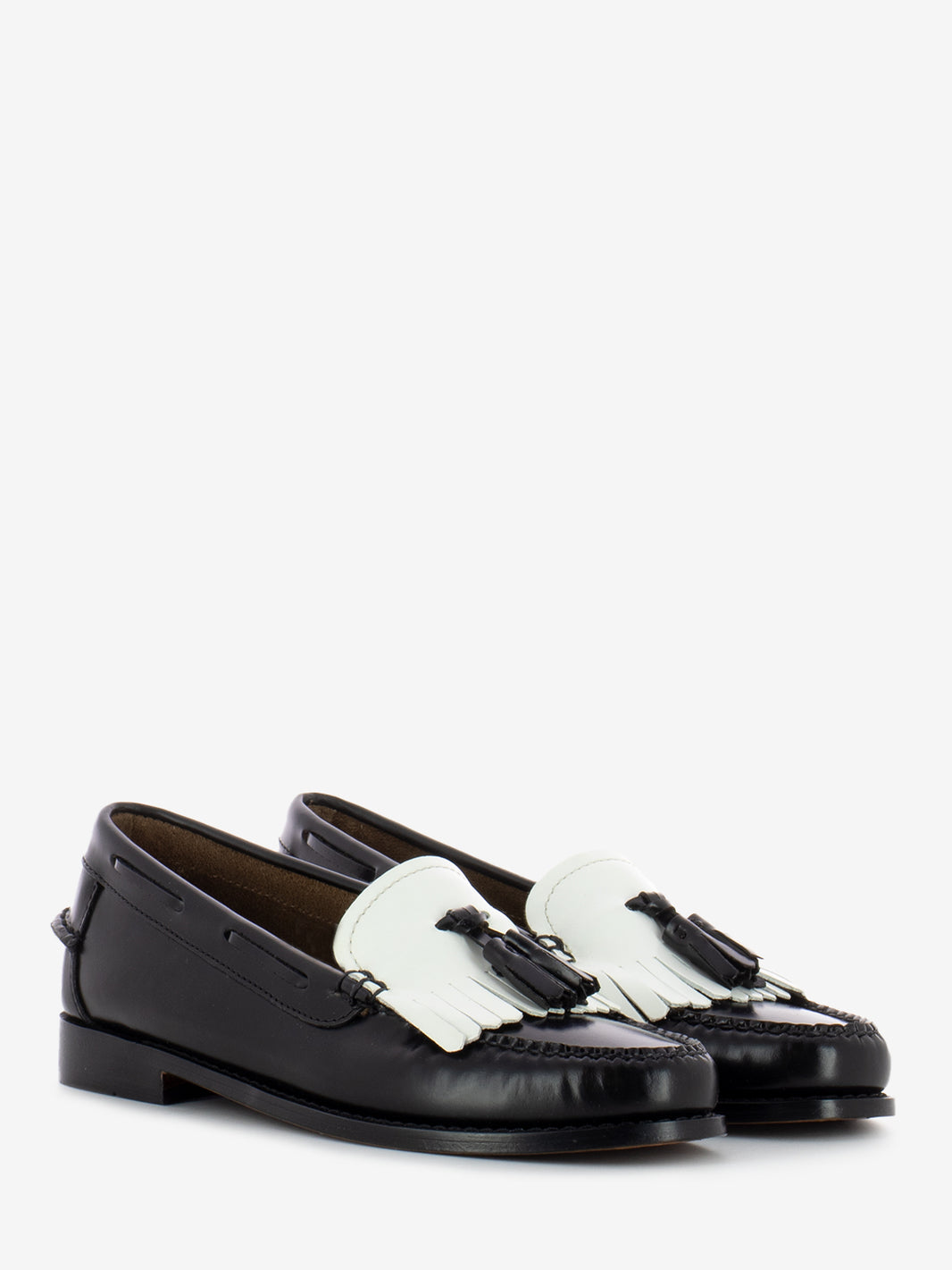 Mocassini Weejuns Esther kiltie black / white