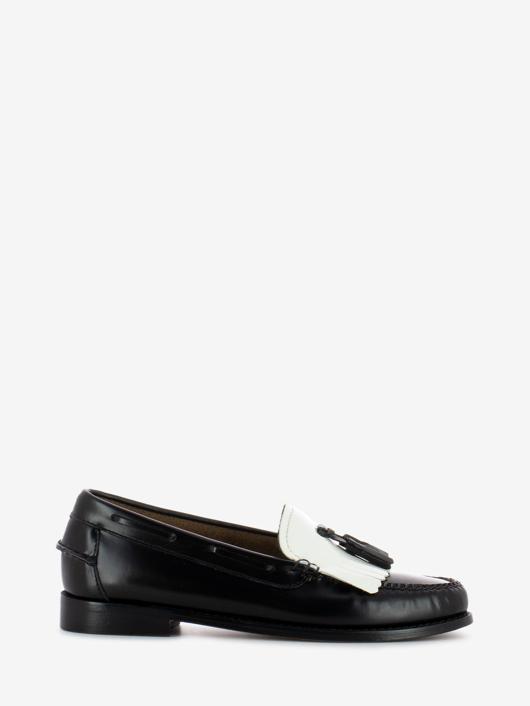 Mocassini Weejuns Esther kiltie black / white