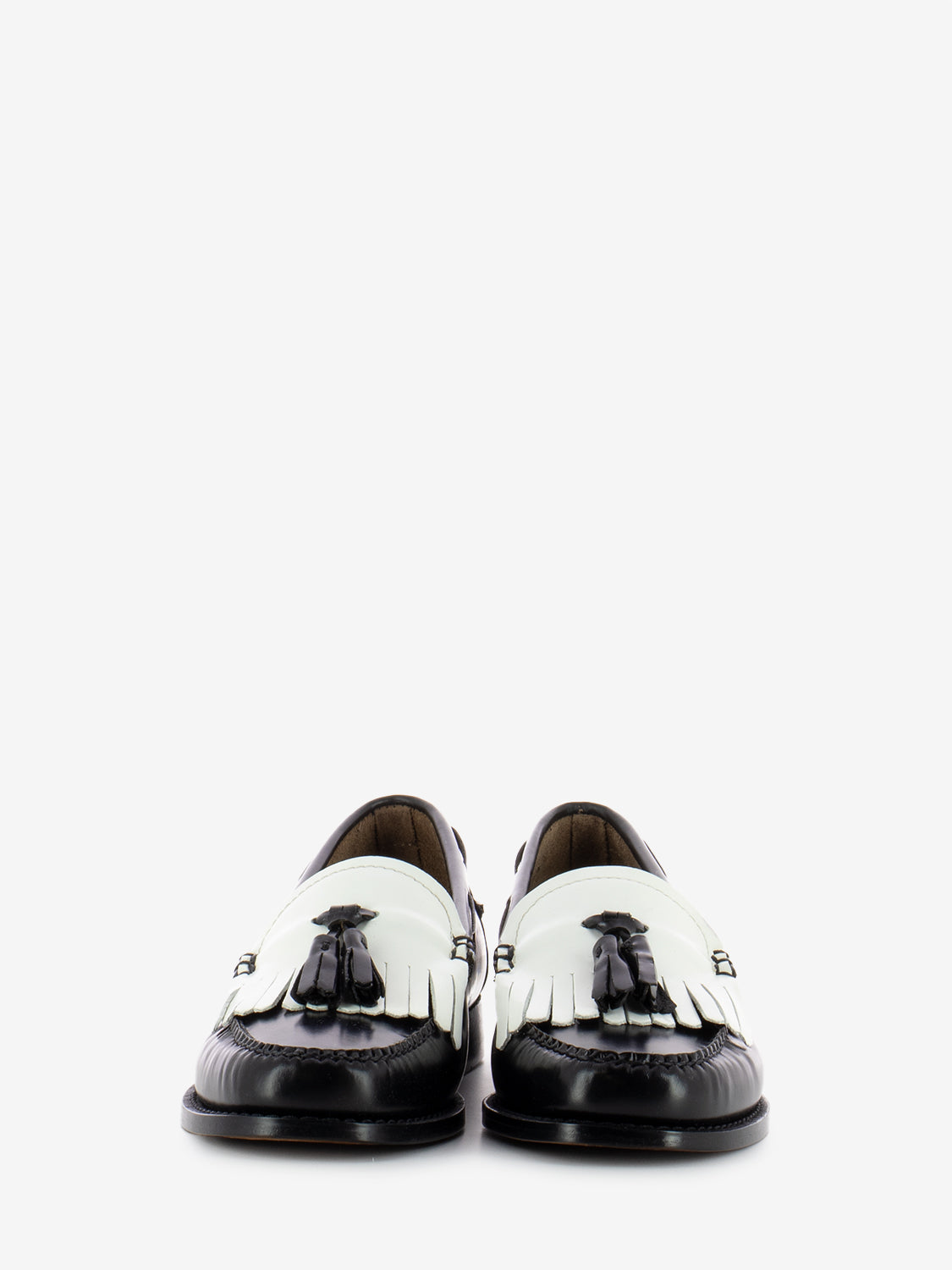 Mocassini Weejuns Esther kiltie black / white