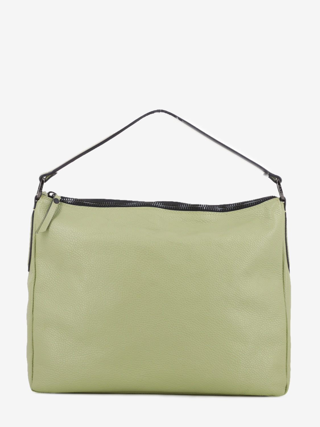 Borsa a spalla Calipso L in pelle martellata celadon