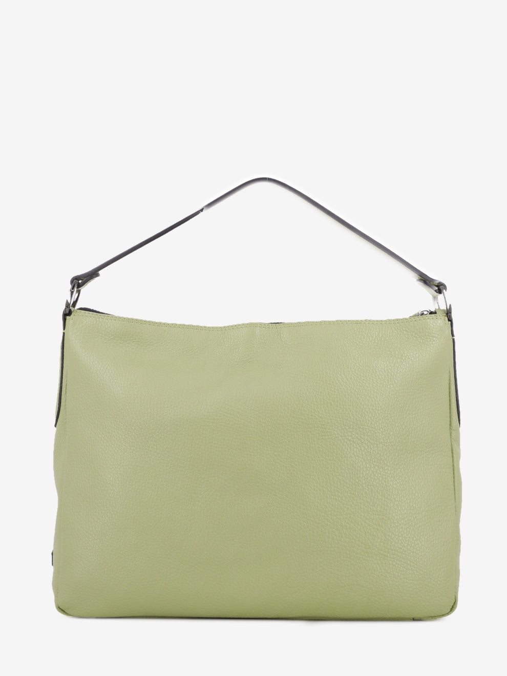 Borsa a spalla Calipso L in pelle martellata celadon