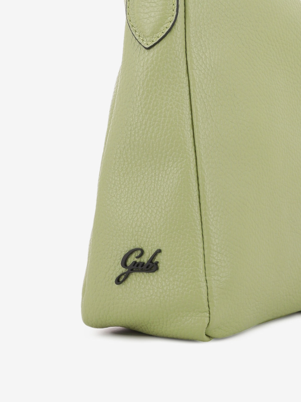Borsa a spalla Calipso L in pelle martellata celadon