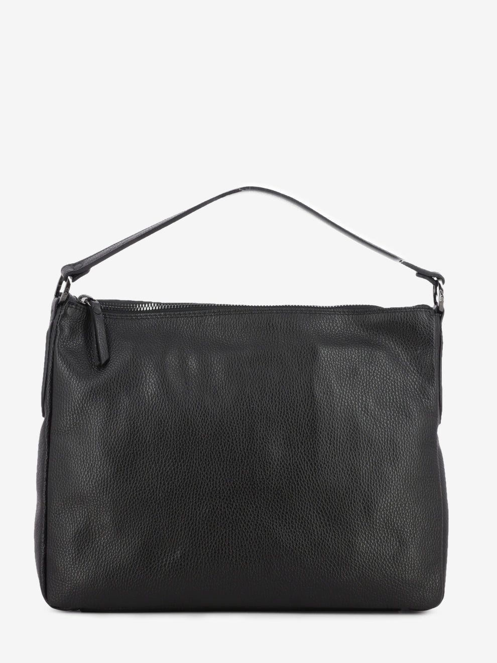 Borsa a spalla Calipso L in pelle martellata nero