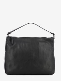 Borsa a spalla Calipso L in pelle martellata nero