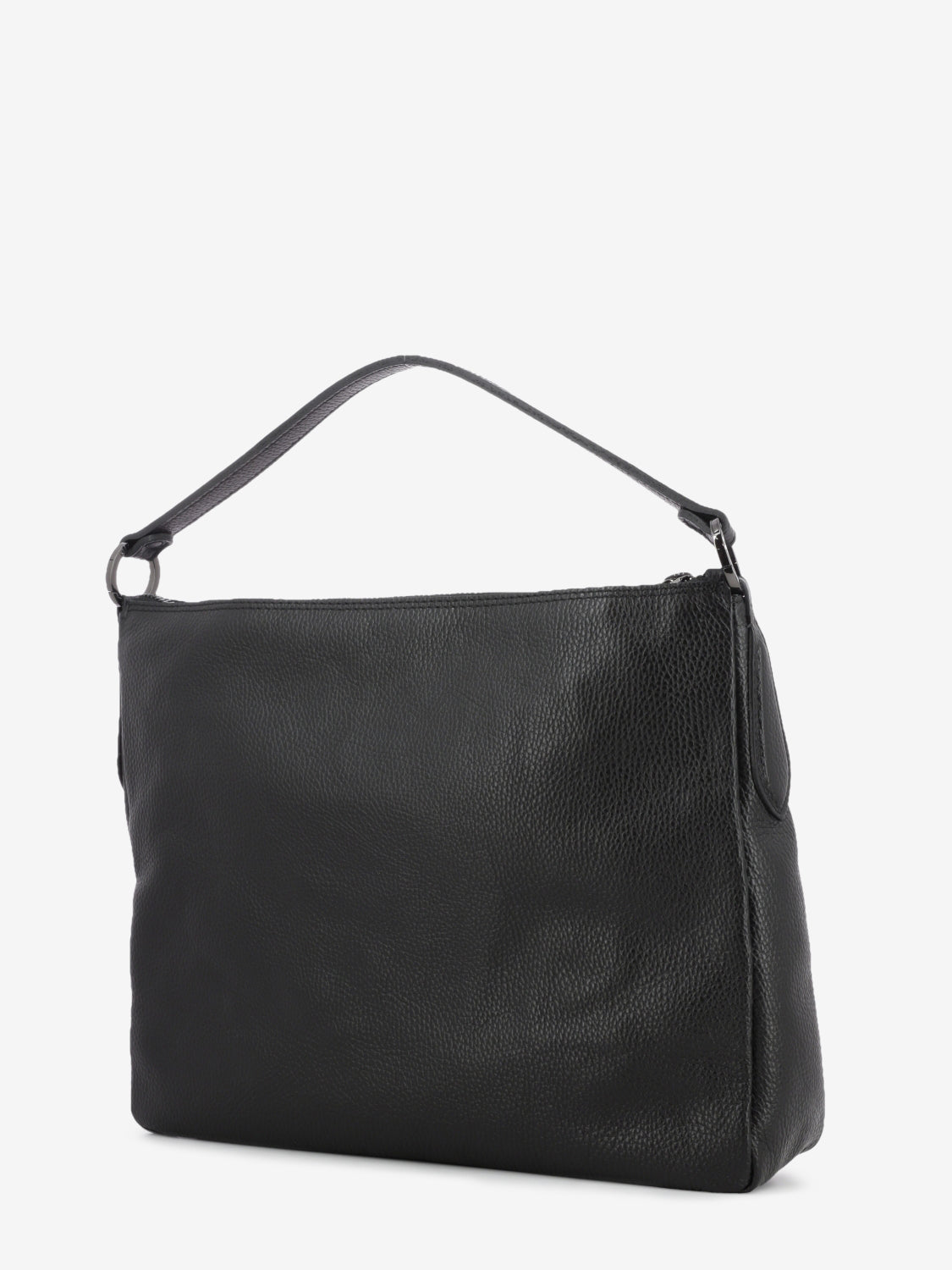 Borsa a spalla Calipso L in pelle martellata nero